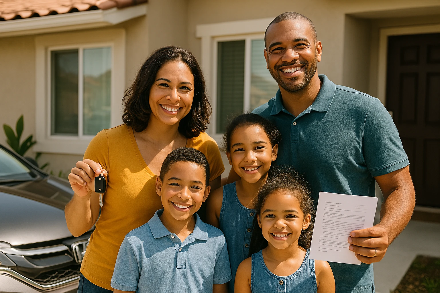 Família feliz realizando o sonho com consórcio BemPraMim Porto Seguro
